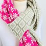 Pink And Green Reversible Super Soft Scarf, thumbnail 3 of 5