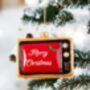 Glass Retro Television Christmas Bauble, thumbnail 1 of 2