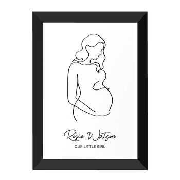 Personalised Line Art Mum To Be Wall Print, 8 of 12
