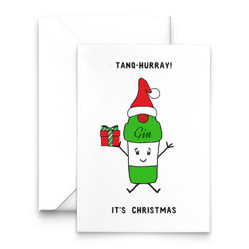 'Hurray It's Christmas!' Funny Gin Christmas Card, 3 of 3