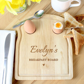 Personalised Egg And Toast Board For Kids, 3 of 4