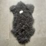 Curly Tibetan Sheepskin Rug Dark Grey, thumbnail 1 of 2
