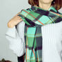 Personalised Check Hand Twist Fringe Scarf, thumbnail 5 of 7