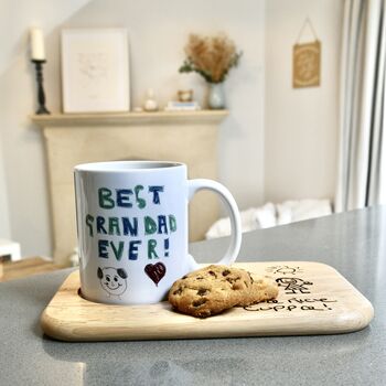 Personalised Tea And Biscuit Board With Child's Drawing, 5 of 5