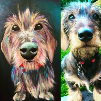 Personalised Pet Portrait Painting In Watercolour, 2 of 4