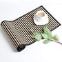 Brown Stripe Bamboo Table Runner, thumbnail 4 of 9