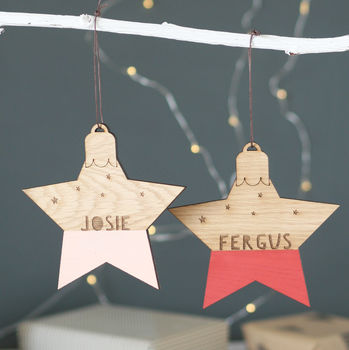 Personalised Name Star Bauble, 2 of 2