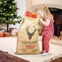 Personalised Christmas Sack With Felt Nose, thumbnail 1 of 8