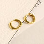Chunky Hoop In 18ct Gold Vermeil Plated, thumbnail 5 of 6