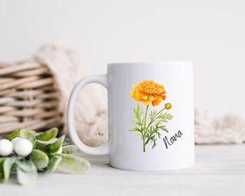 Ceramic Birth Flower Mug, 8 of 10