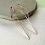 Oxidised Silver Gothic Triangle Ear Climber Earring, thumbnail 6 of 7