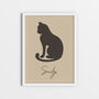 Personalised Vintage Style Cat Silhouette Art Print, thumbnail 8 of 8