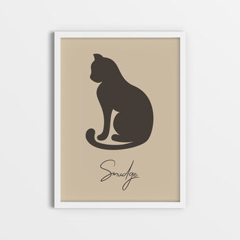 Personalised Vintage Style Cat Silhouette Art Print, 8 of 8