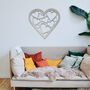 Modern Love Heart Metal Wall Art Home Decoration, thumbnail 4 of 11