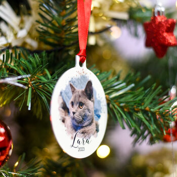 Personalised Pet Photo Christmas Bauble Decoration, 11 of 12