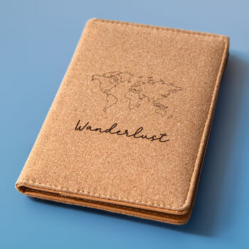 Personalised Natural Cork Passport Holder Rfid Blocking, 8 of 10