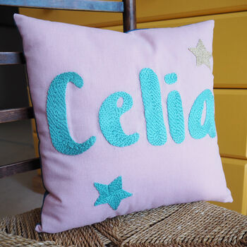 Name And Stars Personalised Cushion, 3 of 5