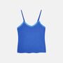 Women's 'Ultra Blue' Bamboo Lace Camisole Short Pyjama Set, thumbnail 5 of 6