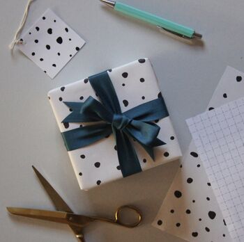 Black Dotty Recyclable Gift Tags, 2 of 2