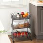 Three Tier Trolley Household Cart Baskets Shelves, thumbnail 1 of 10