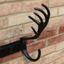 Stag Antlers Hose Pipe Holder Black Finish, thumbnail 4 of 5