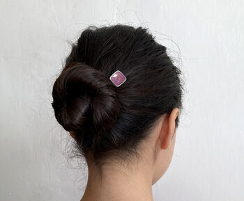 Pink Sapphire Hair Pin In Sterling Silver, 3 of 3