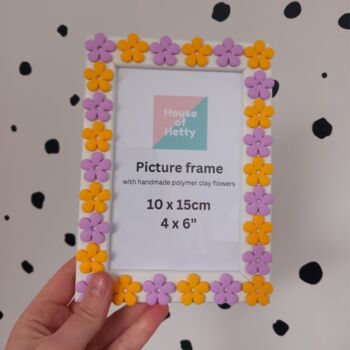 Daisy Decorated 10x15 Picture Frame, White, 3 of 3
