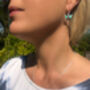 Silver Turquoise Dragonfly Necklace And Earring Set, thumbnail 2 of 10
