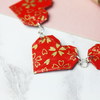 Hearts Origami Necklace, 4 of 4