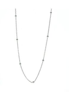 Sterling Silver Beaded Necklace Satellite Chain, 7 of 8