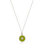 Small Star Enamel Necklace Sterling Silver Lime, thumbnail 4 of 7