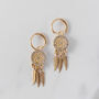 Gold Plated Dream Catcher Earrings, thumbnail 2 of 8