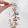 Gold Leaf And Silver Pearl Headband, thumbnail 4 of 7