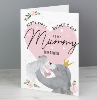 Personalised 1st Mother's Day Mummy Bear Card, 3 of 4