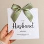 To My Husband On Our Wedding Day Card, Luxury Bow Wedding Card, thumbnail 1 of 5