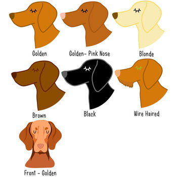 Vizsla Personalised Illustrated Dog ID Name Tag, 2 of 11
