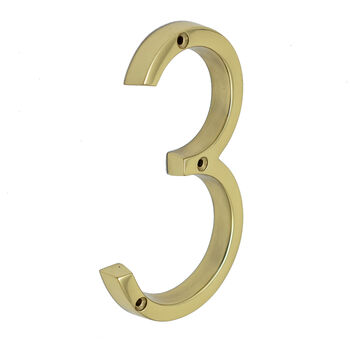Brass Bee Premium House Numbers In Brass Five Inch, 5 of 11