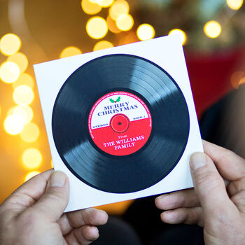 Personalised Vinyl Record Christmas Card Pack, 2 of 4