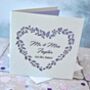 Personalised Laser Cut Floral Wedding Card, thumbnail 1 of 2