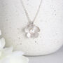 Silver And Crystal Pearl Flower Necklace, thumbnail 1 of 3