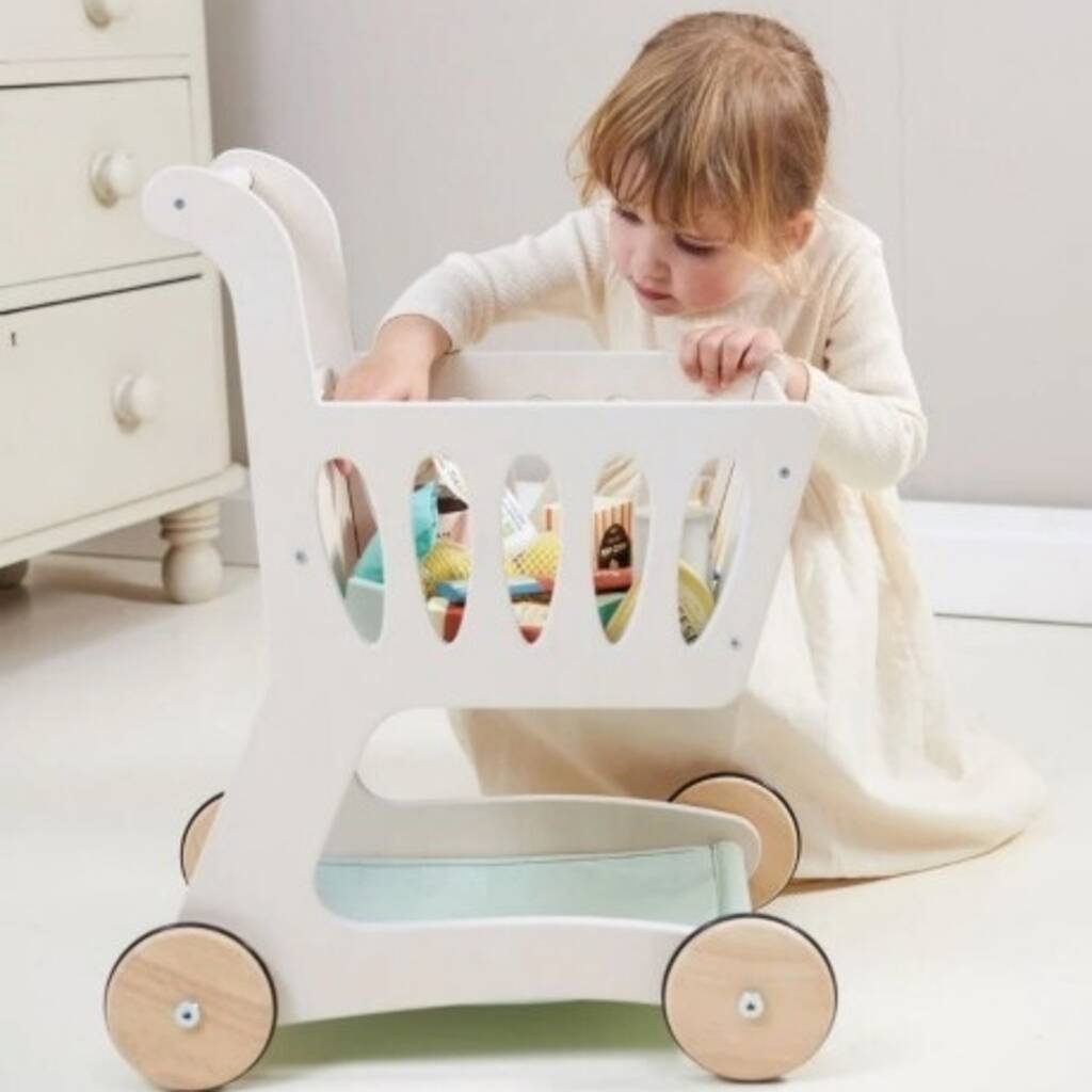 Wooden Toy Shopping Trolley, 1 of 5