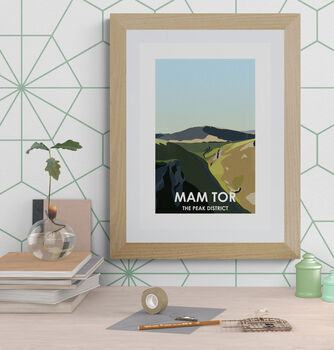 Mam Tor Peak District Landscape Art Print, 4 of 4