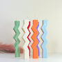 Colourful Zigzag Dinner Candles Wavy Candle, thumbnail 1 of 6