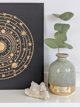 ‘Solar System’ Original Celestial Lino Print, 2 of 7