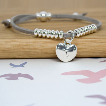 Personalised Silver Plated Heart Friendship Bracelet, 4 of 4