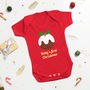 Personalised Pudding 'First Christmas' Babygrow, thumbnail 1 of 3