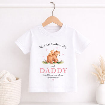 Personalised First Father’s Day Princess Baby Outfit, 4 of 7