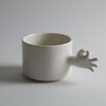 'OK' Gesture Handmade Porcelain Cup, 2 of 4