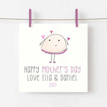 Personalised Happy Mother's Day Love From Pink Card, 2 of 4