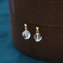 Natural Clear Quartz Dangle Drop Earrings, thumbnail 3 of 10